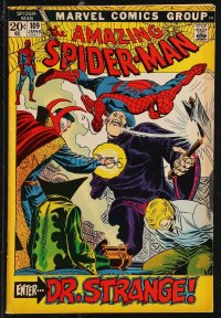 9y0157 SPIDER-MAN #109 comic book June 1972 Dr. Strange crossover by John Romita!