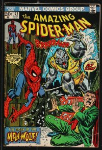 9y0171 SPIDER-MAN #124 comic book September 1973 first appearance of the Man-Wolf by John Romita!