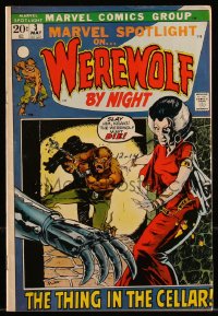 9y0046 WEREWOLF BY NIGHT #3 comic book May 1972 Marvel Spotlight, The Thing in the Cellar!