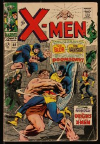9y0052 X-MEN #38 comic book November 1967 The Origins of The X-Men series starting in this issue!