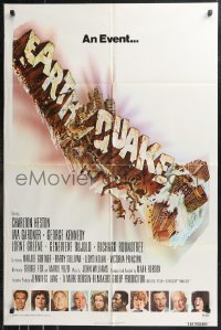 9y1553 EARTHQUAKE int'l 1sh 1974 Charlton Heston, Ava Gardner, in startling new Sensurround!