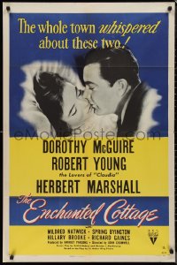 9y1560 ENCHANTED COTTAGE 1sh 1945 Dorothy McGuire & Robert Young live in a fantasy world!