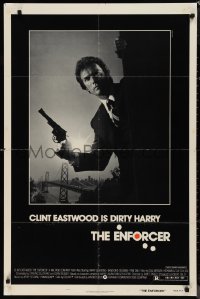 9y1561 ENFORCER 1sh 1976 classic image of Clint Eastwood as Dirty Harry holding .44 magnum!