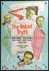 9y1755 YOUR PAST IS SHOWING English 1sh 1958 Peter Sellers, Terry-Thomas, The Naked Truth!