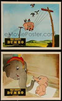 9y1444 DUMBO 2 color English FOH LCs R1960s wonderful art from Walt Disney circus elephant classic!