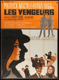 9y1770 AVENGERS French 1p 1968 Diana Rigg, Patrick Macnee, cool differrent art by Saukoff!