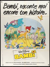 9y1771 BAMBI French 1p R1980s Walt Disney cartoon deer classic, different art!