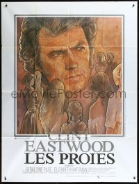 9y1778 BEGUILED French 1p R1980s cool completely different art of Clint Eastwood by Goldman!