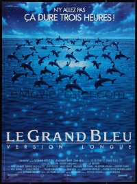 9y1783 BIG BLUE French 1p 1988 Luc Besson's Le Grand Bleu, cool image of many dolphins!