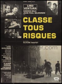 9y1785 BIG RISK style A French 1p 1963 Classe tous risques, Lino Ventura, Jean-Paul Belmondo, the big crime!