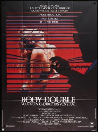 9y1796 BODY DOUBLE French 1p 1985 Brian De Palma, Melanie Griffith, voyeur watches sexy woman!