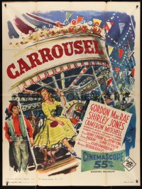 9y1811 CAROUSEL French 1p 1956 Shirley Jones, Gordon MacRae, great different art by Rinaldo Geleng!