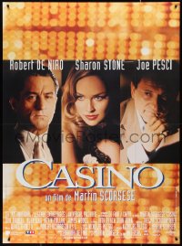 9y1813 CASINO French 1p 1996 Martin Scorsese, Robert De Niro & Sharon Stone, Joe Pesci, different!