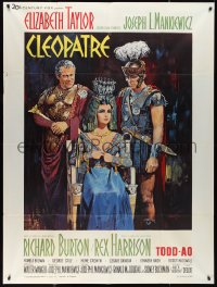 9y1823 CLEOPATRA French 1p 1963 Elizabeth Taylor, Richard Burton, Rex Harrison, Terpning art!