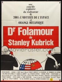 9y1851 DR. STRANGELOVE French 1p R1970s Stanley Kubrick classic, Peter Sellers, great artwork!