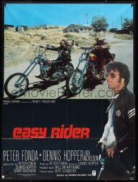 9y1853 EASY RIDER French 1p R1980s Peter Fonda, motorcycle biker classic directed by Dennis Hopper!
