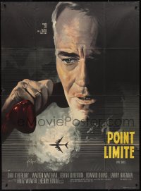 9y1860 FAIL SAFE French 1p 1965 different Kerfyser art of Henry Fonda with the red phone, Lumet!