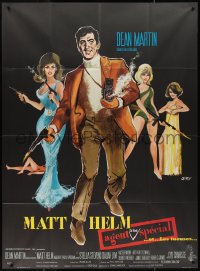 9y2042 SILENCERS French 1p 1966 different art of Dean Martin & the sexy Slaygirls by Siry!