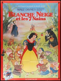 9y2044 SNOW WHITE & THE SEVEN DWARFS French 1p R1983 Walt Disney animated cartoon fantasy classic!