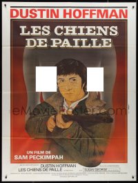 9y2056 STRAW DOGS French 1p R1980s Peckinpah, different art of Hoffman & naked girl by Philippe!