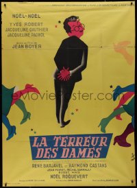 9y2062 TERROR WITH WOMEN style B French 1p 1956 Jean Boyer's La terreur des dames, art by Jan Mara!