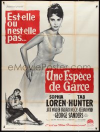 9y2063 THAT KIND OF WOMAN French 1p 1960 full-length art of beautiful Sophia Loren by Roger Soubie!