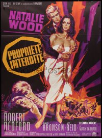 9y2066 THIS PROPERTY IS CONDEMNED French 1p 1966 different Landi art of sexy Natalie Wood & Redford!