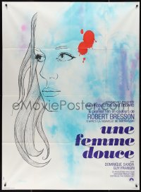 9y2088 UNE FEMME DOUCE French 1p 1969 Robert Bresson's Une femme douce, wonderful art by Chica!