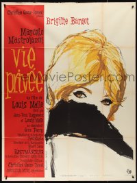 9y2091 VERY PRIVATE AFFAIR French 1p 1962 Louis Malle's Vie Privee, Tealdi art of Bardot!