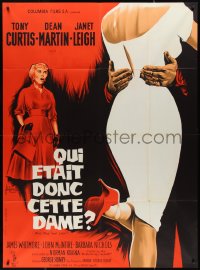 9y2104 WHO WAS THAT LADY French 1p 1960 Georges Kerfyser art of Janet Leigh shocked by lovers!