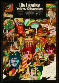 9y0404 YELLOW SUBMARINE German 1968 wonderful completely different psychedelic art of Beatles!