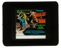 9y0453 TARZAN THE TIGER glass slide 1929 great image of Frank Merrill, ultra rare Universal serial!