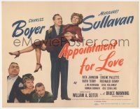 9y0584 APPOINTMENT FOR LOVE TC 1941 great image of Charles Boyer carrying Margaret Sullavan!
