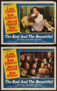 9y1066 BAD & THE BEAUTIFUL 2 LCs 1953 Kirk Douglas, Lana Turner, Grahame, Powell, top cast!