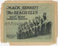 9y0588 BEACH CLUB TC 1928 Billy Bevan with Mack Sennett bathing beauties including Carole Lombard!
