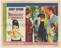 9y0573 BREAKFAST AT TIFFANY'S LC #8 1961 sexy Audrey Hepburn between George Peppard & Patricia Neal!