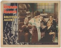 9y0698 BRITISH AGENT LC 1934 Leslie Howard, Romero & men flirt with waitress, Michael Curtiz, rare!