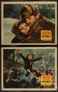 9y1069 CALL OF THE WILD 2 LCs R1943 great images of Clark Gable, Loretta Young in Jack London story