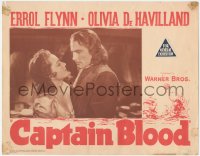 9y0703 CAPTAIN BLOOD LC R1947 c/u of Errol Flynn & Olivia De Havilland, Michael Curtiz classic, rare!