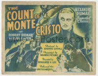 9y0595 COUNT OF MONTE CRISTO TC 1934 Robert Donat as Edmond Dantes, Elissa Landi, ultra rare!