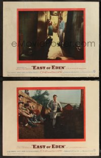 9y1075 EAST OF EDEN 2 LCs 1955 James Dean & Julie Harris, directed by Elia Kazan, great scenes!
