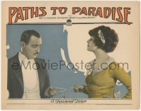 9y0792 PATHS TO PARADISE LC 1925 pretty Betty Compson in tug-o-war w/ Raymond Griffith, ultra rare!