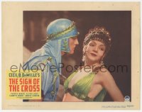 9y0827 SIGN OF THE CROSS LC #4 R1944 best c/u of Fredric March & sexy Claudette Colbert, DeMille!
