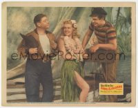9y0838 SONG OF THE ISLANDS LC 1942 Betty Grable in lei & grass skirt by Victor Mature & Jack Oakie!