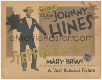 9y0662 STEPPING ALONG TC 1926 full-length Johnny Hines with cane & bouquet of flowers, ultra rare!