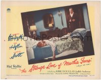 9y0847 STRANGE LOVE OF MARTHA IVERS LC #3 1946 Van Heflin stares at Lizabeth Scott asleep on bed!