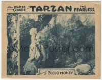 9y0857 TARZAN THE FEARLESS chapter 5 LC 1933 ape Jack Leonard scares Buster Crabbe, Blood Money!