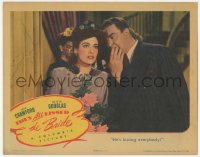 9y0867 THEY ALL KISSED THE BRIDE LC 1942 Joan Crawford learns Melvyn Douglas is kissing everybody!