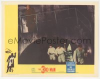9y0868 THIRD MAN LC R1954 frightened Orson Welles hides in sewer as police search for him!