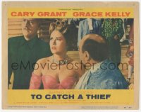 9y0870 TO CATCH A THIEF LC #3 1955 close up of Grace Kelly with jewels & cool hair, Alfred Hitchcock